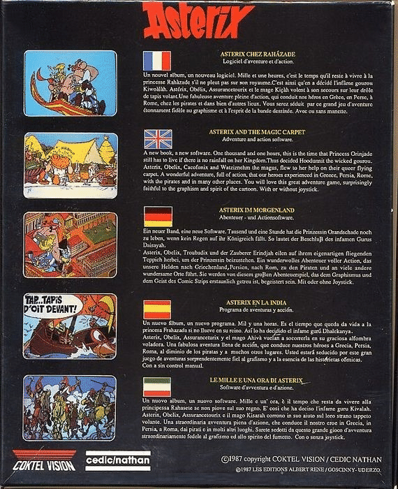 Asterix and the Magic Cauldron box art for Commodore 64
